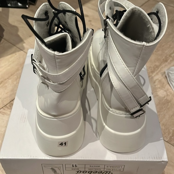 white platform boots - Picture 3 of 4